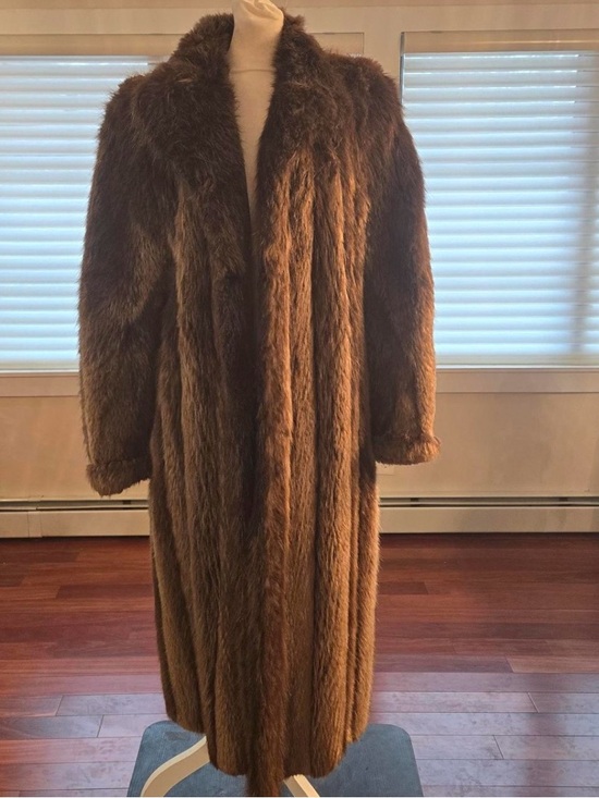 Yves Salomon Jackets & Blazers - Women's Long Brown Fur Coat
